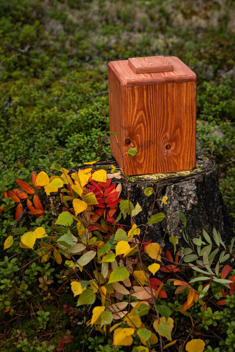 Kanerva - Luonnonvärinen punainen tuhkauurna - Hautaustoimisto Hautaus Koponen Rovaniemi