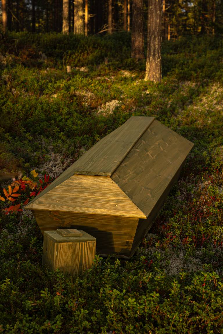 Lieko - luonnonmukainen vihreä puuarkku - Hautaustoimisto Hautaus Koponen Rovaniemi